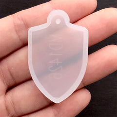 Military Shield Shaped Tag Silicone Mold | Resin Pendant Mould | Resin Charm DIY | Clear Soft Mold for UV Resin (26mm x 42mm)