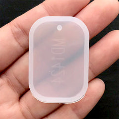 Rounded Rectangle Charm Mold | Rectangular Military Tag Mold | Resin Pendant Mould | UV Resin Jewelry Making (25mm x 38mm)