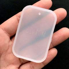 Rectangular Tag Mold with Rounded Corner | Rectangle Military Tag Silicone Mold | Resin Jewellery Mold (35mm x 55mm)