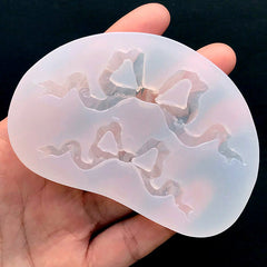 Kawaii Ribbon Silicone Mold (2 Cavity) | Clear Bow Mold | Soft UV Resin Mold | Epoxy Resin Flexible Mold | Resin Art Supplies (56mm & 75mm)