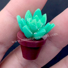 Dollhouse Succulent Plant Silicone Mold | 3D Miniature Plant DIY | Doll House Art Supplies | UV Resin Clear Mold (18mm x 12mm)