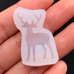 Deer Silicone Mold | Mini Animal Mold | Kawaii UV Resin Soft Mold | Resin Art Supplies | Small Embellishment Mould (20mm x 31mm)