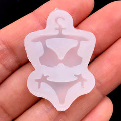 Bikini Silicone Mold | UV Resin Soft Mold | Swimsuit Mold | Mini Cabochon Mold | Resin Craft Supplies (22mm x 33mm)