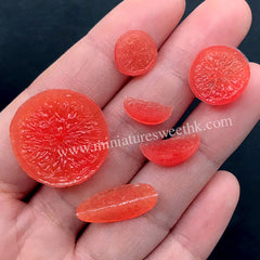 Miniature Orange Slice Silicone Mold | Dollhouse Fruit Mold | Kawaii Doll Food Jewellery DIY | Sweet Deco Supplies (11mm to 23mm)