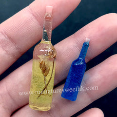 Dollhouse Miniature Bottle with Cork Silicone Mold (2 Cavity) | Doll House Food Art Supplies | Resin Crafts (29mm and 46mm)