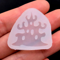 Horror Castle Silicone Mold | Halloween Mold | UV Resin Mold | Soft Mould | Resin Art Supplies | Resin Cabochon Making (27mm x 26mm)