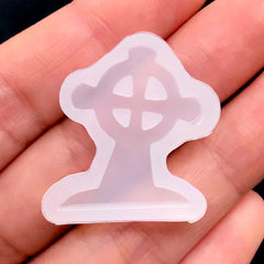 Gravestone Silicone Mold | Tombstone Mould | Halloween Cabochon Mold | UV Resin Soft Mould | Spooky Embellishment DIY (21mm x 25mm)