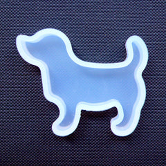 Dog Flexible Mould | Silicone Mold for Kawaii Resin Crafts | Cute Animal Cabochon DIY (43mm x 34mm)