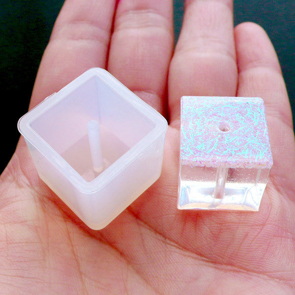 Square Bead Flexible Mold | Cube Bead Silicone Mould | Resin Bead Making (16mm)