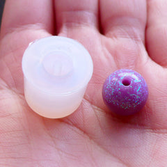Ball Bead Making | Chunky Bead Flexible Mold | Bubblegum Bead Silicone Mould | Kawaii Resin Art (12mm)