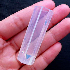 Long Crystal Point Flexible Mold | Faceted Crystal Silicone Mould | Fake Resin Crystal Making (12mm x 45mm)