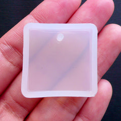 Flexible Sqaure Pendant Mold | Geometry Charm Silicone Mould | Resin Jewellery DIY & Necklace Making (25mm x 25mm)