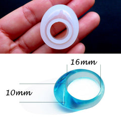 Resin Jewellery Mould | Flexible Ring Mold | Silicone Mould for Jewelry Making | Epoxy Resin Crafts Supply | Create Your Own Resin Rings (Size 16mm)