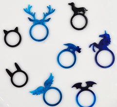 Deer Ring Mold | Antlers Ring Mould | Reindeer Jewelry Mould | Kawaii Resin Ring Silicone Mould | Kawaii UV Resin Jewellery Mold | Epoxy Resin Flexible Mold (Size 16mm)