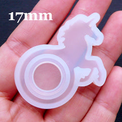 Fairy Kei Unicorn Ring Mould | Fairytale Animal Resin Ring Mold | Flexible Epoxy Resin Mould | UV Resin Silicone Mold | Kawaii Jewelry DIY | Make Your Own Rings (Size 17mm)