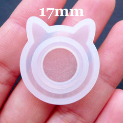 Cat Ring Mould | Kitty Ear Ring Mold | Kawaii Animal Ring Mold | Resin Jewellery Silicone Mould | Flexible Mold Supplies | Epoxy Resin Craft | UV Resin Jewelry (Size 17mm)