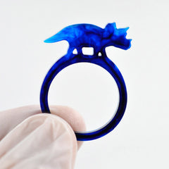 Triceratops Ring Mould | Dino Ring Mold | Dinosaur Jewelry Mold | Kawaii Resin Jewellery Making | Epoxy Resin Silicone Mold | Clear Flexible Mould for UV Resin (Size 18mm)