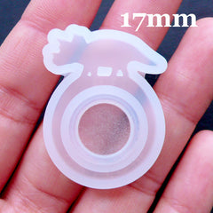 Dinosaur Ring Mould | Triceratops Ring Mold | Kawaii Resin Jewelry Mould | Flexible Jewellery Mold | Silicone Resin Mold | Epoxy Resin Art | UV Resin Crafts (Size 17mm)