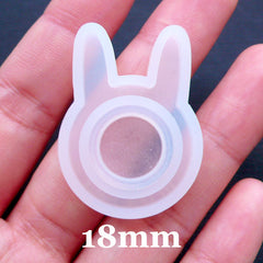 Rabbit Ring Mold | Bunny Ear Ring Mould | Clear Silicone Mould | Flexible Jewellery Mold | Kawaii Epoxy Resin Crafts | UV Resin Art | Easter Animal Jewelry (Size 18mm)