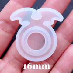 Resin Ring Mould in Devil Wings Shape | Kawaii Goth Jewelry Mold | Gothic Lolita Jewellery Mould | Flexible Epoxy Resin Mold | UV Resin Silicone Mold | Halloween Ring Making (Size 16mm)