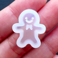 Christmas Gingerbread Man Mold | Kawaii Sweets Cabochon Mold | UV Resin Craft | Flexible Silicone Mold | Christmas Jewelry Making (15mm x 18mm)