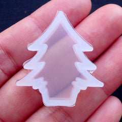 Christmas Tree Silicone Mold | Christmas Ornament Mould | Christmas Resin Crafts | Clear Flexible Mold | Kawaii Resin Art | UV Resin Mold (20mm x 28mm)