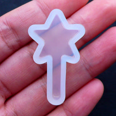 Kawaii Star Wand Silicone Mold | Power Stick Mould | Magical Girl Jewelry DIY | Mahou Kei Resin Art | Fairy Kei Cabochon Making (19mm x 34mm)