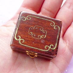 Dollhouse Jewelry Box | Miniature Jewellery Storage Box | 1:12 Scale Doll House Supply (34mm x 21mm)