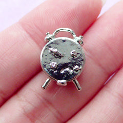 1:12 Scale Dollhouse Alarm Clock | Doll House Furniture | Miniature Room Item (Silver / 1 piece by Random / 11mm x 16mm)