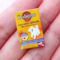 Miniature Pet Food Packet | Dollhouse Dog Food Box | Doll House Craft (14mm x 22mm)