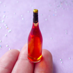 1:12 Scale Dollhouse Red Wine | Miniature Wine Bottle | Doll House Drink (11mm x 40mm)