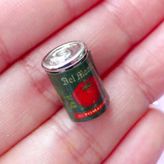1:12 Scale Dollhouse Food Can | Miniature Tomato Can with Removable Lid | Doll House Food Craft (9mm x 14mm)