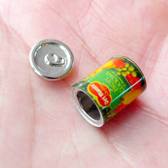 Miniature Food Can | Dollhouse Fruit Cocktail Can with Removable Lid | Doll Food Craft (9mm x 14mm)