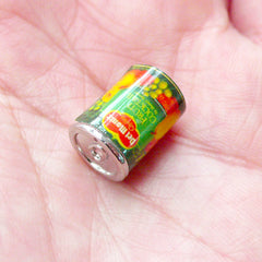 Miniature Food Can | Dollhouse Fruit Cocktail Can with Removable Lid | Doll Food Craft (9mm x 14mm)