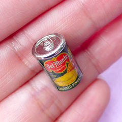 Dollhouse Fruit Can | 1:12 Scale Miniature Pineapple Can with Removable Lid | Doll House Food Craft (9mm x 14mm)