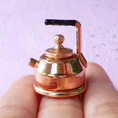 Dollhouse Tea Kettle | 1:12 Scale Miniature Kitchen Utensil | Doll House Cookware (22mm x 26mm)