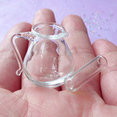 Dollhouse Miniature Glass Jug Set | Doll House Pitcher & Glass (Set of 2 pcs)