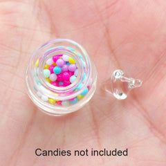 Dollhouse Miniature Glass Candy Jar | 1:12 Scale Doll House Glassware (14mm x 26mm)