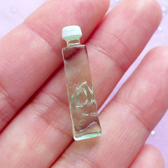 Miniature Clear Square Bottle | 1:12 Scale Dollhouse Supplies | Doll House Decoration (7mm x 26mm)