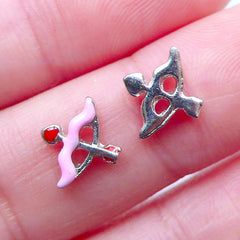 Cupid Bow and Arrow Charm, Valentine's Day Jewellery DIY, Wedding Su, MiniatureSweet, Kawaii Resin Crafts, Decoden Cabochons Supplies