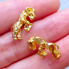 Aries Charms | Astrology Sign Charm | Horoscope Jewelry | Zodiac Filling Materials | Kawaii UV Resin Art (2pcs / Gold / 17mm x 8mm)