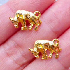 Taurus Charms | Horoscope Sign Charm | Zodiac Jewellery | Astrology Filling Materials | Kawaii UV Resin Supplies (2pcs / Gold / 14mm x 9mm)