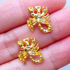 Scorpio Zodiac Sign Charms | Astrology Charm | UV Resin Filling Materials | Horoscope Jewelry (2pcs / Gold / 12mm x 13mm)