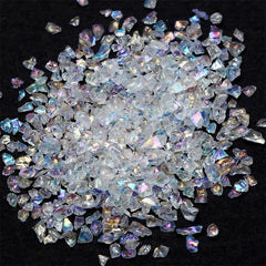 Colorful Crushed Stones  Metallic Glass Stone Glitter Flakes