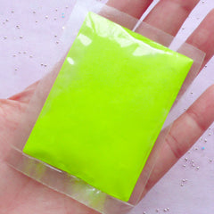 Neon Color Pigment for Resin Cabochon Making & Nail Art | Glow in the Dark Glass Jar DIY (Yellow Green / 9 gram)