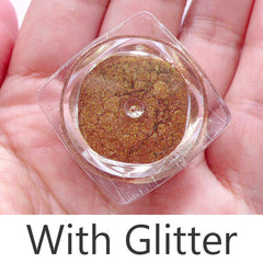 Shimmer Pigment Powder | Kawaii Glitter Resin Cabochon DIY (Opaque Brown / 1.2 to 1.5 gram)