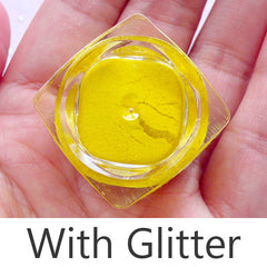 Shimmer Powder | Glitter Pigment | Resin Cabochon Craft (Opaque Yellow / 1.2 to 1.5 gram)