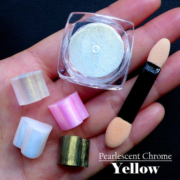 Iridescent Pearl Pigment (Yellow) | Pearlescent Chrome Pigment | Fake Opal DIY | Resin Art Supplies (2 grams)