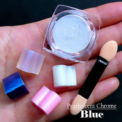 Pearlescent Pigment (Blue) | Chrome Pigment | Color for Resin Crafts | Iridescent Pearl Effect Pigment | Shimmer Nail Art Powder (2 grams)