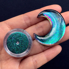 Chameleon Flake | Colour Shifting Pigment | Magical Rainbow Pigment | Duo Chrome Pigment | Matellic Nail Design | Resin Art (0.2 gram / Dark Green)